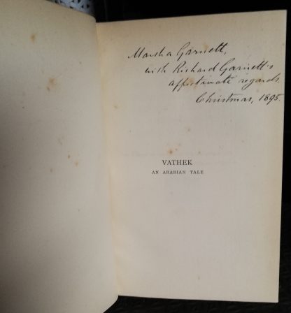 Beckford, William. VATHEK: AN ARABIAN TALE. 1893 edition. Wheatley's copy. - Image 5