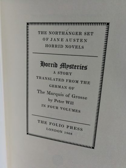 [Austen, Jane] The Marquis of Grosse. HORRID MYSTERIES. - Image 6