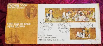 FIRST DAY COVER: CAPTAIN COOK BICENTENNIAL 1970