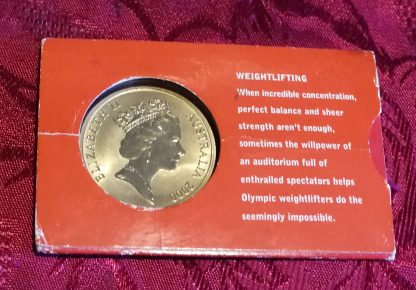 SYDNEY OLYMPICS 2000 $5 WEIGHTLIFTING COIN - Image 2
