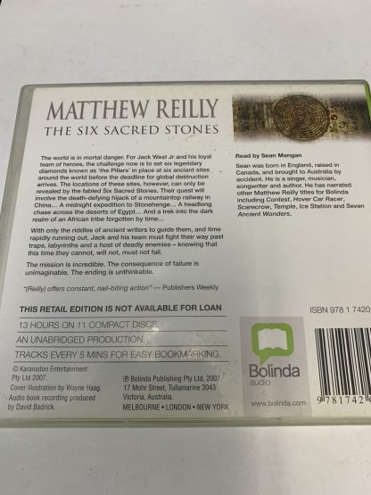 Reilly, Matthew. THE SIX SACRED STONES (AUDIOBOOK) - Image 2
