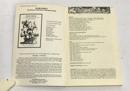 King, Stephen. WHISPERS Vol 5, No 1-2, Whole Number 17-18 (Aug 1982): THE STEPHEN KING ISSUE. Signed by publisher. - Image 5