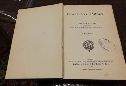 Le Fanu, Sheridan. IN A GLASS DARKLY. 1886 edition - Image 3